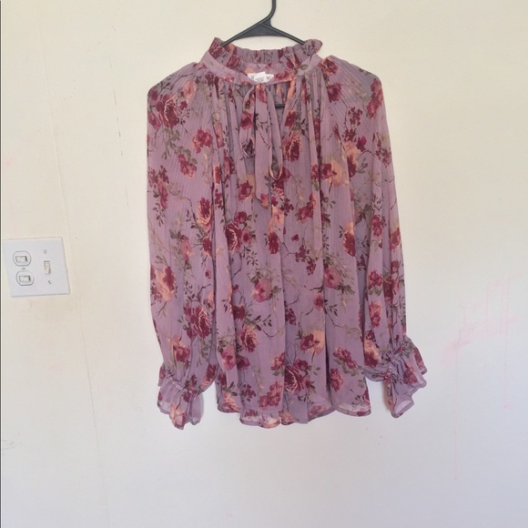 Tops - Sheer floral blouse